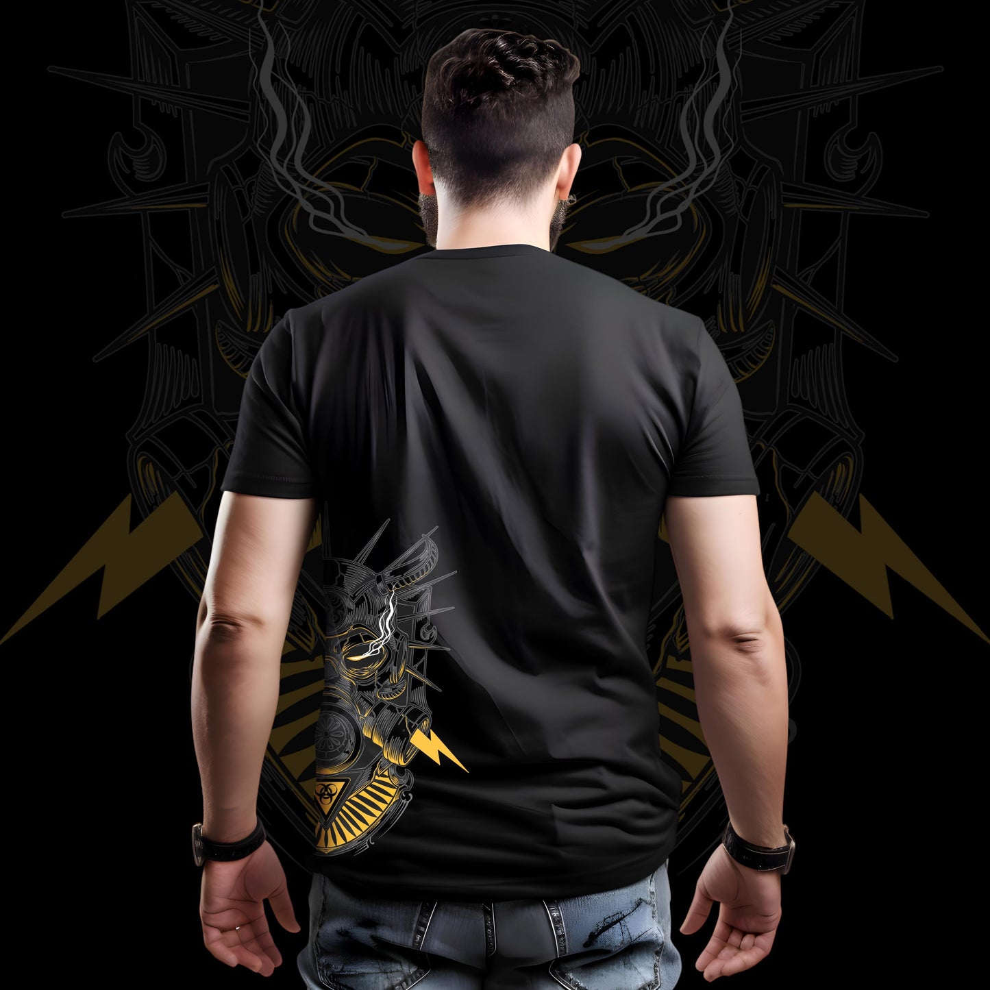 Oversized, Drop Shoulder, Streetwear T-Shirt, Bold Cyberpunk Design, Cool Shirt for Men, Edgy Aesthetic Clothing, Techwear, Casual Tee