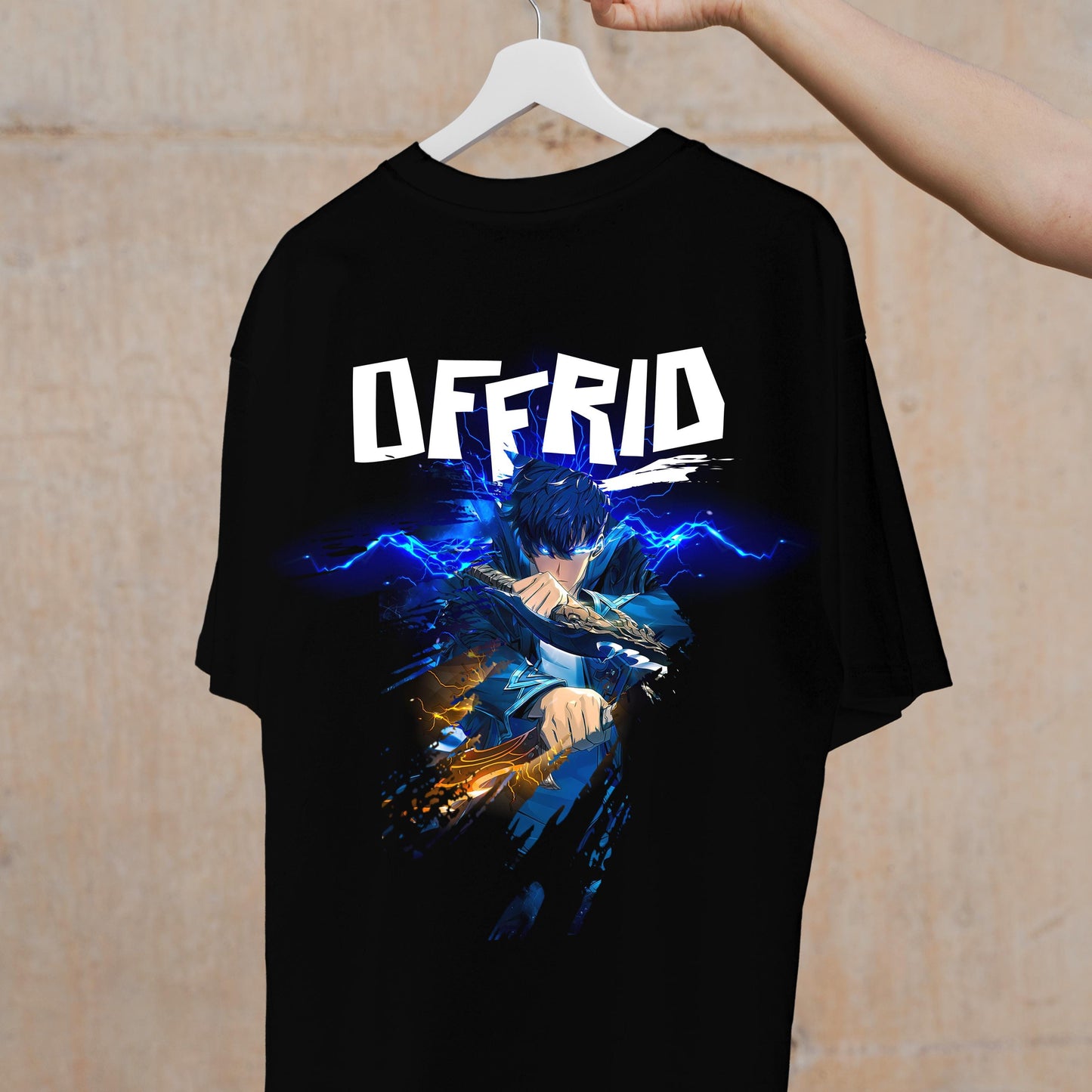 Regular Fit Anime Lightning Warrior T-Shirt, Streetwear, Graphic T-Shirt, Unisex Tee, Bold Fashion Apparel, Casual Tee, Japanese Streetwear