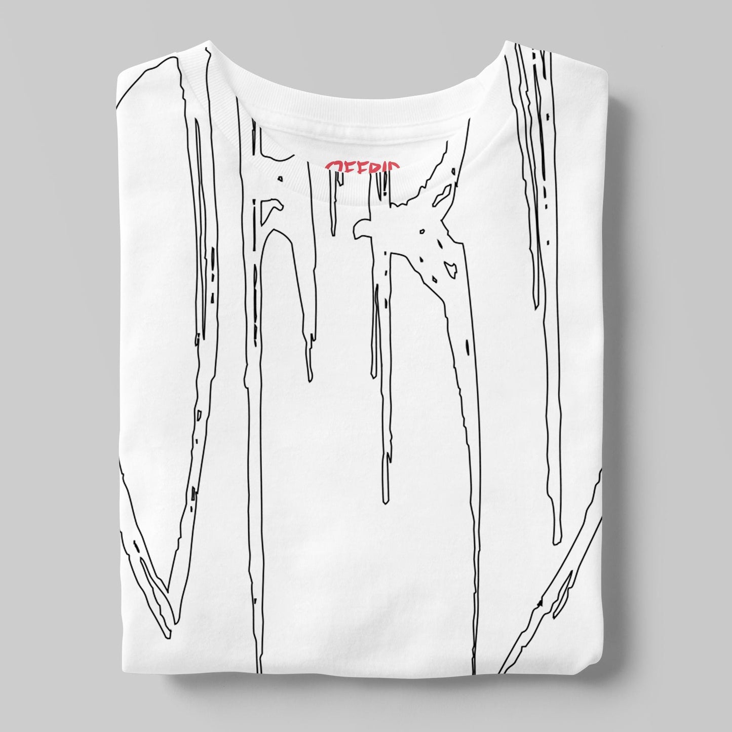 Oversized, Drop Shoulder, Streetwear, Offrid Drip Skull T-Shirt, Embrace the Rebel Vibe, Edgy Aesthetic Clothing, Casual Tee